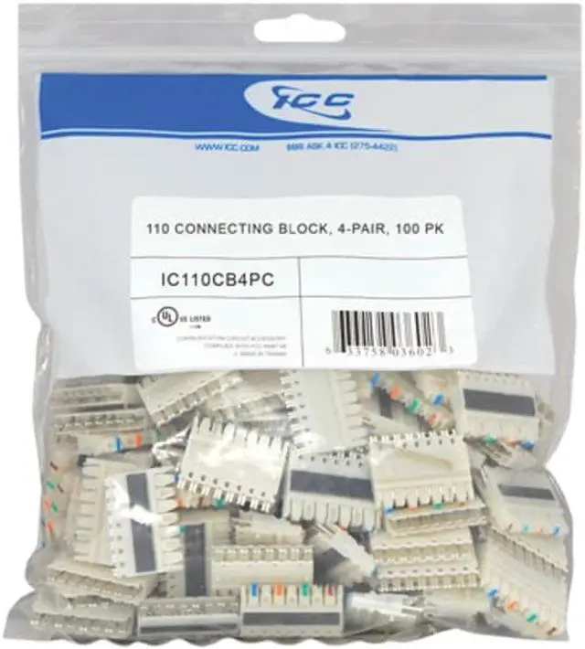 Alt view image 7 of 7 - 110 CONNECTING BLOCK- 4-PAIR- 100 PK