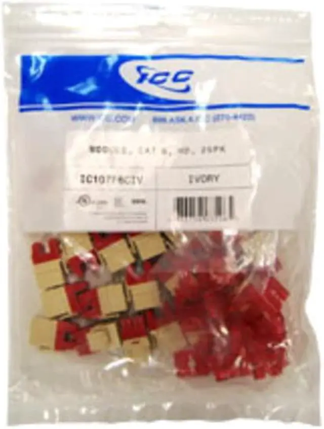 Alt view image 2 of 2 - ICC IC107F6CYL MODULE, CAT 6, HD, 25PK, YELLOW