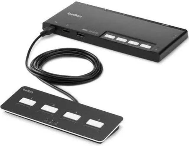 Alt view image 4 of 6 - Belkin F1DN104MOD-PP-4 KVM Switchbox F1DN104MODPP4