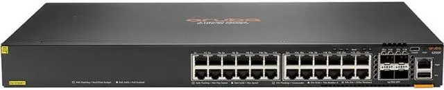 Alt view image 4 of 4 - Aruba 6300F 24-port 1GbE Class 4 PoE and 4-port SFP56 Switch JL666AABA