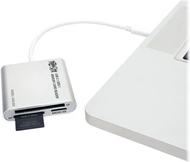 Alt view image 11 of 15 - Tripp Lite U452-003 USB 3.1 Gen 1 USB Type-C (USB-C) Multi-Drive Smart-Card Flash-Memory Media Reader/Writer (U452-003)