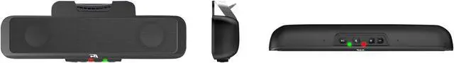 Alt view image 7 of 18 - Cyber Acoustics Compact USB Speaker Bar with Integrated Monitor Mount (CA-2890)