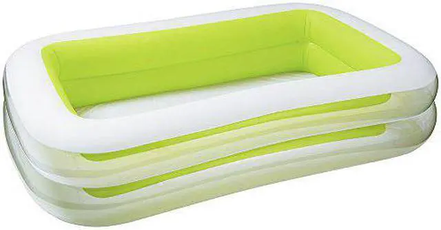 Alt view image 7 of 11 - Intex Inflatable 8.5' x 5.75' Swim Center Family Pool for 2-3 Kids, Blue & White
