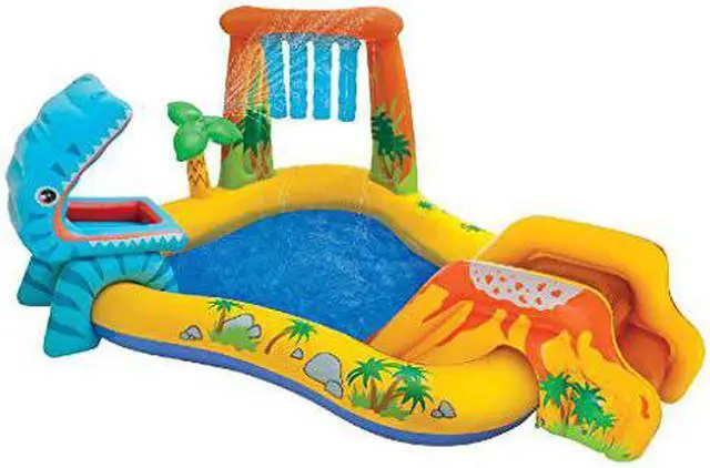 Alt view image 7 of 19 - Intex Dinosaur Play Center Inflatable Kiddie Pool