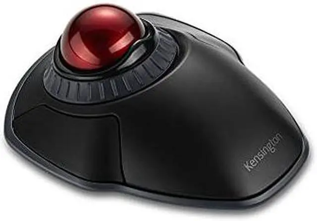 Alt view image 8 of 20 - Kensington Orbit Wireless Trackball with Scroll Ring - Black - Optical - Wireless - Bluetooth - 2.40 GHz - Black, Red - 1600 dpi - Scroll Ring, Scroll Ball - Symmetrical