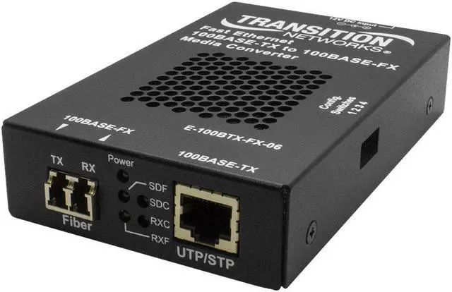 Alt view image 3 of 4 - Transition Networks Stand-alone Fast Ethernet Media Converter E100BTXFX06SMLCNA