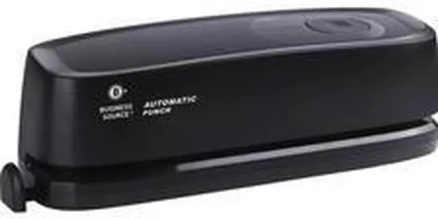 Alt view image 3 of 4 - Business Source Electric 3-Hole Punch, 10 Sheet Capacity, Black, Each (BSN00083)