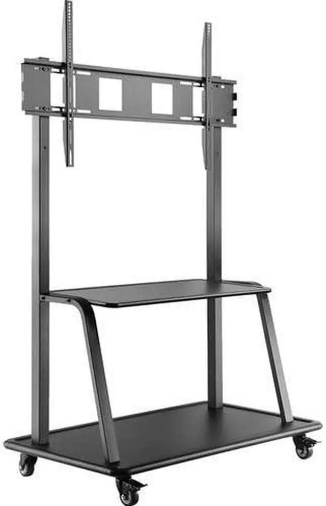 Alt view image 3 of 5 - V7 Ultra Heavy Mobile TV Cart - Up to 60in to 105in Displays - 330lbs/150kg Capacity - Steel - 46.3" Length x 26.6" Width x 72.8" Height - Locking Casters