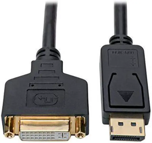 Alt view image 12 of 17 - Tripp Lite Displayport To Dvi Adapter Converter Cable M/F 1080P Black 1Ft