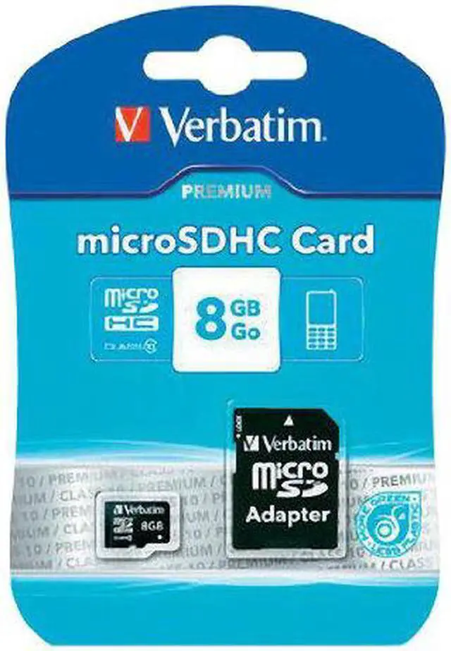 Alt view image 11 of 17 - Verbatim 8GB Premium microSDHC UHS-I Class 10 Memory Card with Adapter