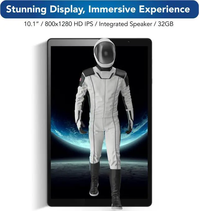 Alt view image 10 of 15 - Hyundai HYtab Plus 10WB2, 10.1" HD IPS, Quad-Core Processor, Android 11, 3GB RAM, 32GB Storage, 5MP/8MP, WiFi, Space Grey - 10.1" Android Tablet, 800x1280 HD IPS, 3GB/32GB, 5MP/8MP, 6000mAh,