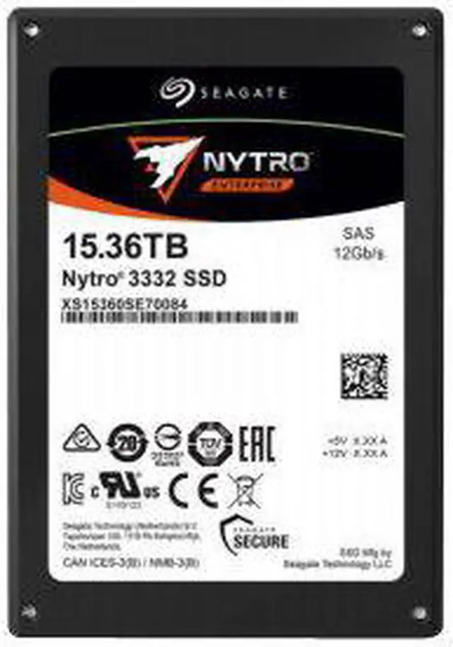 Alt view image 4 of 8 - Seagate Nytro 3332 XS3840SE70104 3.84TB 2.5 inch x 15mm 12 Gb/s SAS Solid State Drive (3D eTLC)