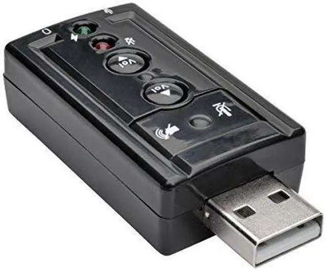 Alt view image 16 of 19 - Tripp Lite U237-001 USB External Sound Card Microphone Speaker Virtual 7.1 Channel