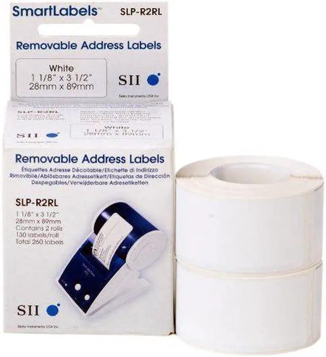 Alt view image 2 of 2 - SEIKO SMART LABEL REMOVEABLE WHITE ADDRE
