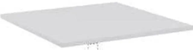 Alt view image 3 of 6 - Lorell Taple Top 42"x42" Light Gray 62587