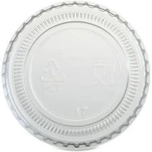 Alt view image 3 of 5 - Genuine Joe Portion Cup Lids 1oz. 50BG/CT Clear 19061