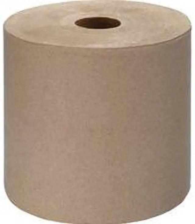 Alt view image 4 of 5 - Genuine Joe Hardwound Roll Towels 2"Core 7/7/8"x1000' 6RL/CT KRAFT 22800