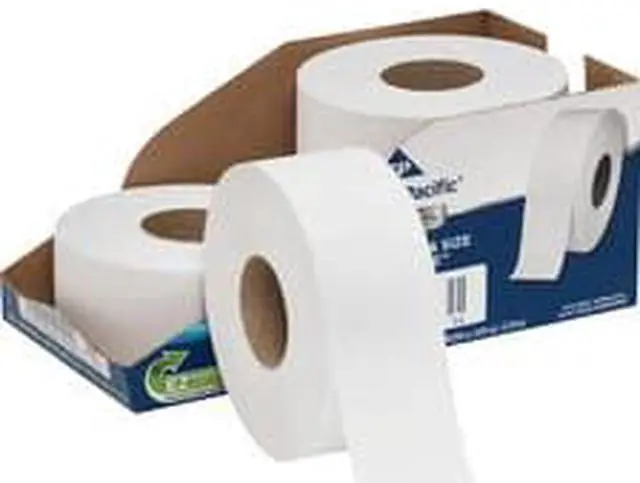 Alt view image 5 of 11 - White Jumbo Bathroom Tissue 2-Ply 3 1/2 x 1000 ft 9"Dia 4/Carton