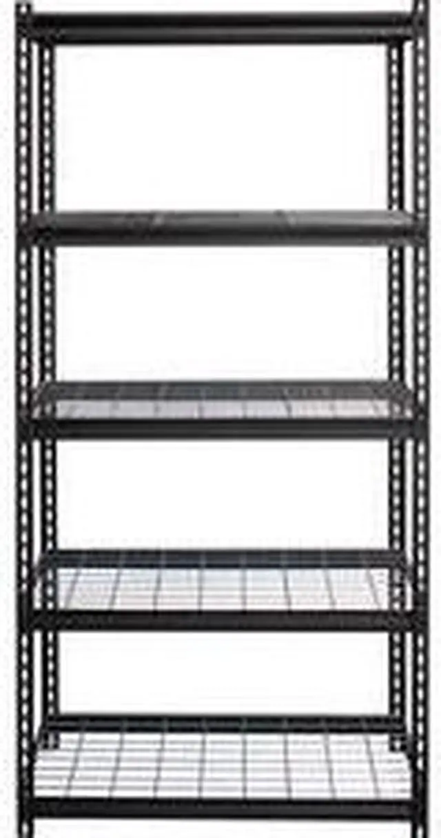 Alt view image 6 of 6 - Lorell LLR99929 Wire Deck Shelving, Black - 36 x 18 x 72 in.