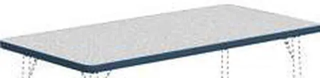 Alt view image 6 of 6 - Lorell LLR99916 24 x 48 Rectangular Classroom Activity Tabletop - Gray & Navy
