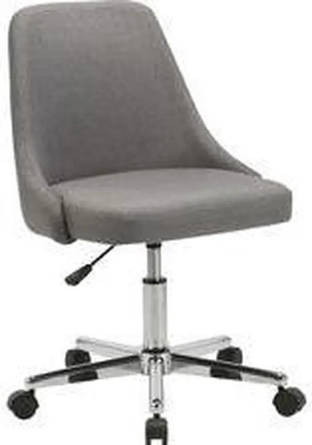 Alt view image 2 of 9 - Lorell LLR68571 22.5 x 24.4 x 31.5 in. Resi Gray Fabric Armless Low Back Chair, Gray