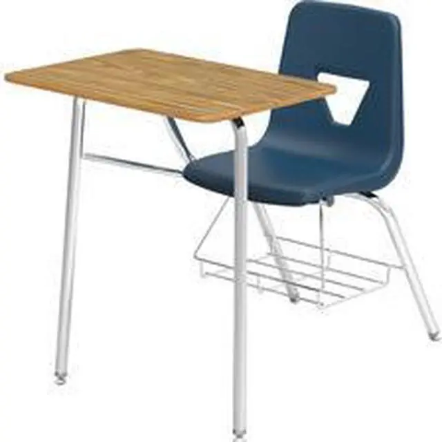 Alt view image 4 of 6 - Lorell Student Combo Desk, 24"X34"X31", 2/Ct, Navy, 2 Each/Carton (LLR99914)