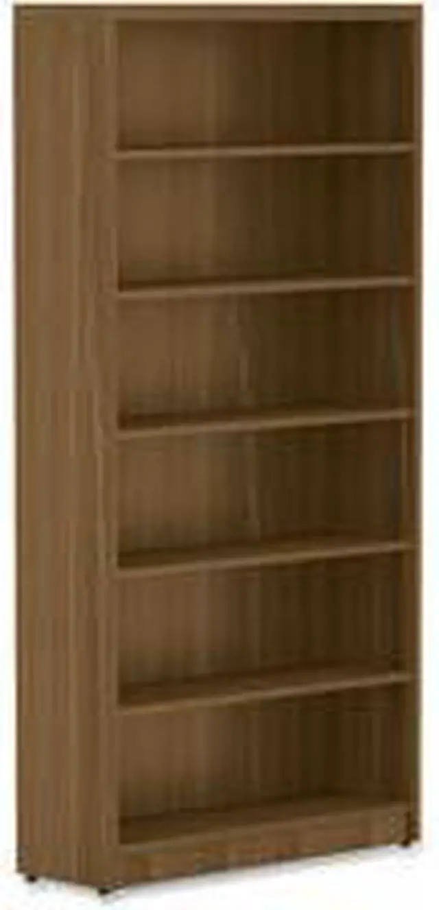 Alt view image 4 of 5 - Lorell Top 1-1/2" Bookshelf 12-1/2"x36"x74" Walnut 34315