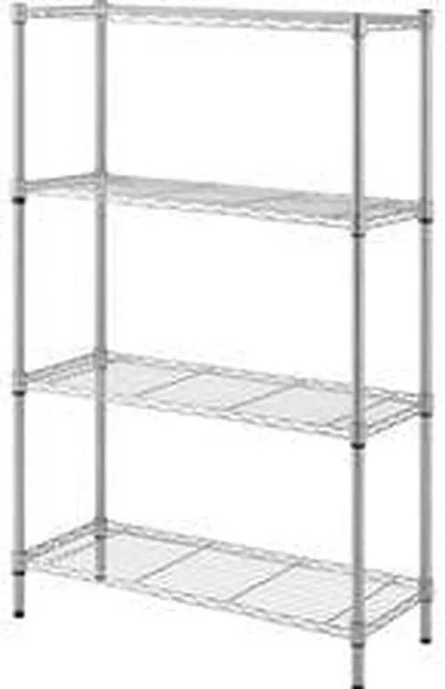 Alt view image 6 of 9 - Lorell Wire Shelving 4-shelf Light-duty 36"Wx14"Dx54"H Silver 70063