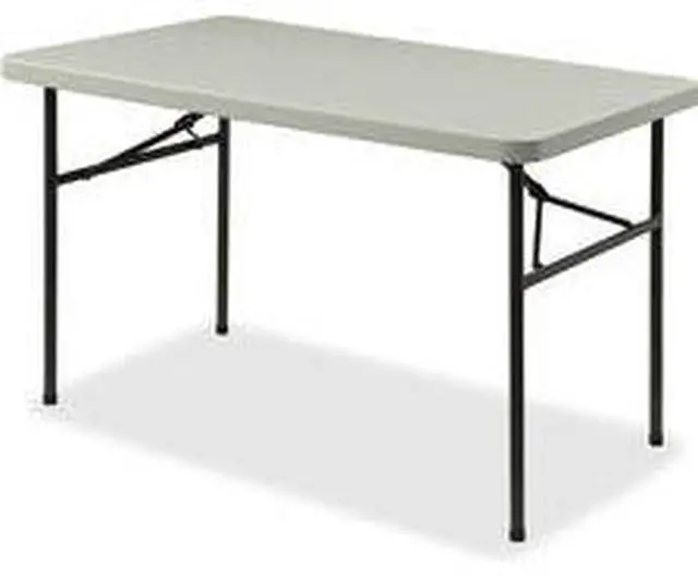 Alt view image 4 of 5 - Lorell Banquet Table Light Duty 450 lb Cap. 48"x24"x29" PM/GY 66657