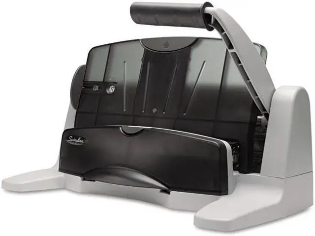 Alt view image 3 of 7 - Swingline Three-Hole Paper Punch, Metal, 40 Sheet Black  Metal  A7074357B