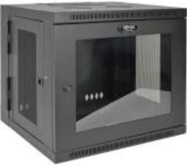 Alt view image 13 of 20 - Tripp Lite 10U Wall-Mount Rack Enclosure Server Cabinet, Hinged Back, Clear Acrylic Window (SRW10USG)