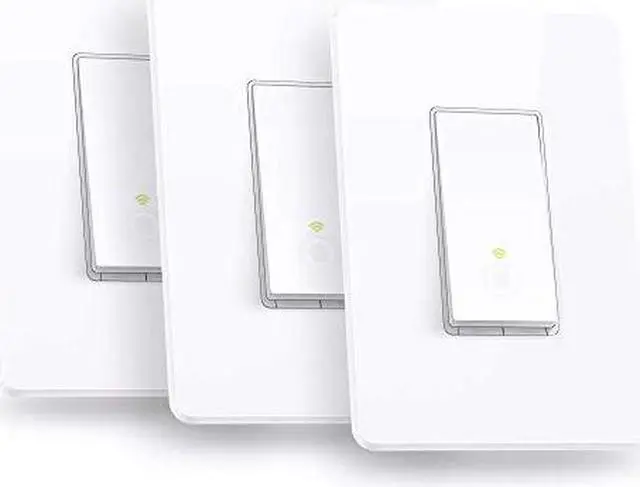 Alt view image 6 of 11 - tplink hs200p3 kasa smart wifi switch 3pack control lighting from anywhere, easy inwall installation singlepole only, no hub required, works with alexa and google assistant, white