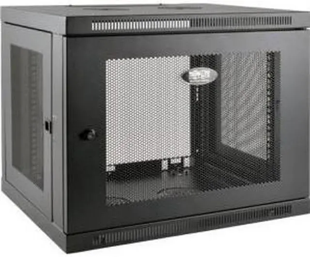 Alt view image 7 of 17 - Tripp Lite 9U Wall Mount Rack Enclosure Server Cabinet Low Profile Deep