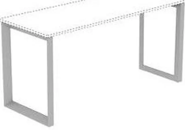 Alt view image 3 of 3 - Lorell LLR16204 Relevance Series Desk Height Desk Leg Frame, Silver - 28.5 x 23.3 in.