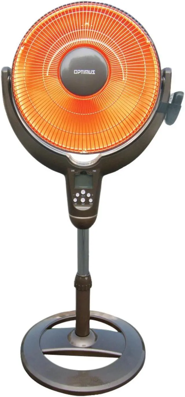 Alt view image 4 of 15 - Optimus H-4501 14" Oscillating Pedestal Digital Dish Heater, with Remote