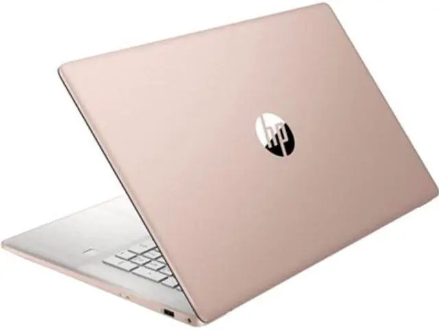Main image of HP 17-cn0000 17-cn0045nr 17.3" Notebook - HD+ - 1600 x 900 - Intel Celeron N4120 Quad-core (4 Core) - 4 GB Total RAM - 256 GB SSD - Pale Rose Gold, Natural Silver - Intel Chip - Windows 11 Home i