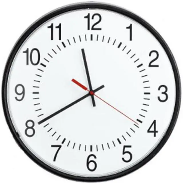Alt view image 3 of 3 - Valcom 12in. round Wireless clock black Surface mount Battery Operate