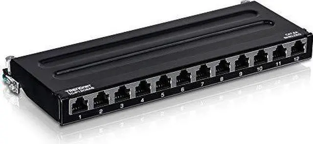 Alt view image 8 of 9 - TRENDnet TC-P12C6AS 12-Port Cat6A Shielded Wall Mount Patch Panel
