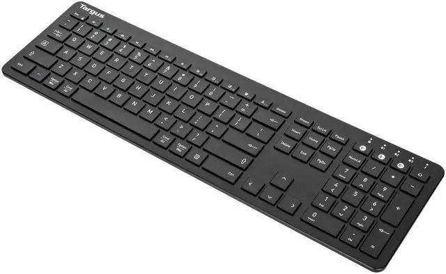 Alt view image 3 of 6 - Targus Full-Size Multi-Device Bluetooth Antimicrobial Keyboard - Wireless Connectivity - Bluetooth - 104 Key - PC, Mac - AAA Battery Size Supported - Black - AKB864US