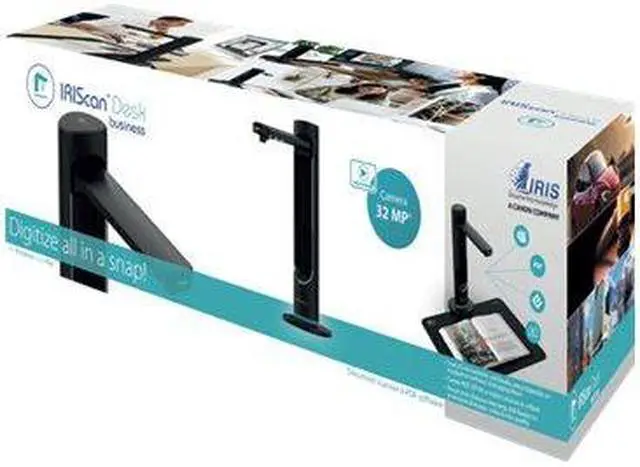 Alt view image 2 of 4 - IRIS 462496 Desk 6 Business-Prof.Document, Receipt, Book Scanner, Auto-Flatten & Deskew, 32MP, Capture 11x17in, 136 Languages OCR, Text to Speech, PDF/Search, PDF/Word/Tiff/Excel, Video Distance Learn