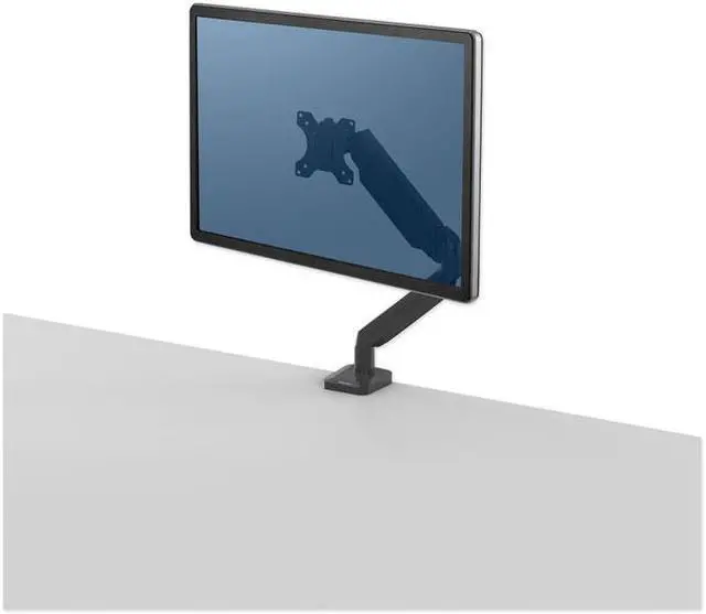 Alt view image 15 of 20 - Platinum Series Single Monitor Arm For 27" Monitors 360 deg Rotation 45 deg Tilt 180 deg Pan White Supports 20 lb 8056201