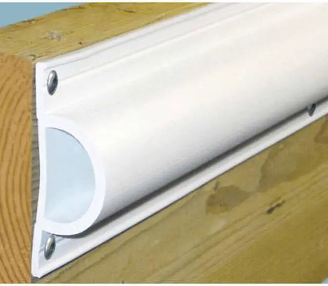 Alt view image 6 of 7 - Dock Edge Standard "D" PVC Profile 16ft Roll-White - 1190-F