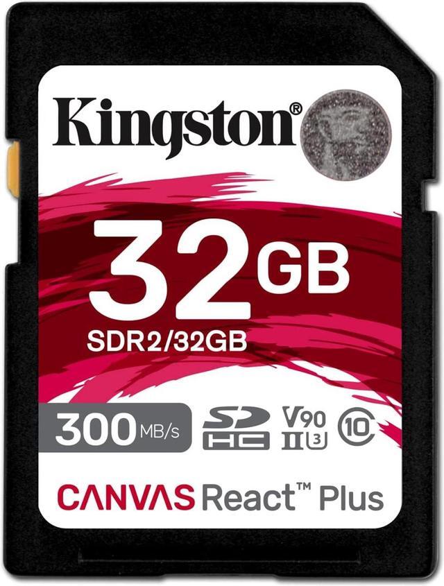 Alt view image 5 of 17 - Kingston Canvas React Plus 32GB Secure Digital High-Capacity (SDHC) Flash Card Model SDR2/32GB