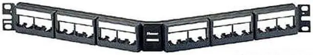 Alt view image 5 of 13 - PANDUIT CPPLA24WBLY Angled Patch Panel,Mini-Com,Rack Mt,24P