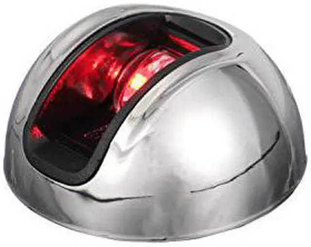 Alt view image 3 of 6 - Attwood Lightarmor Vertical Surface Mount Navigation Light - Port (Red) - Stainless Steel - 2Nm