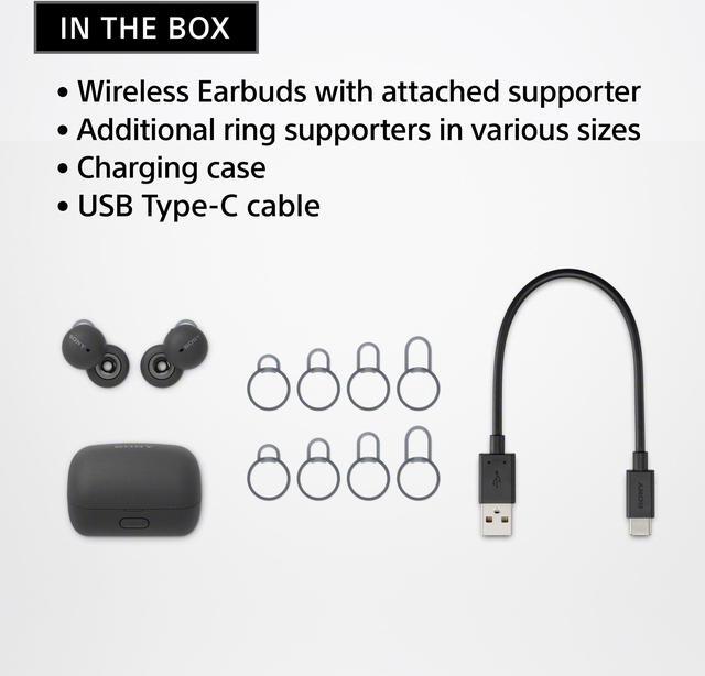 Alt view image 15 of 20 - Sony WFL900-GRAY LinkBuds True-Wireless Open-Ear Earbuds - Gray (2022)