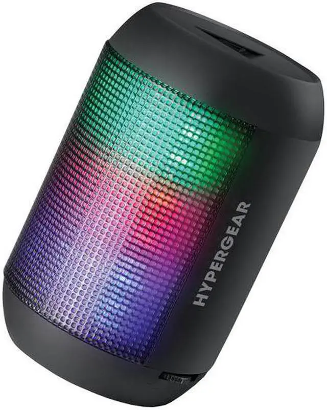 Alt view image 4 of 5 - HyperGear Rave Mini Wireless LED Speaker - Black