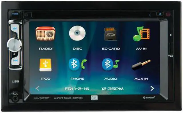 Alt view image 19 of 20 - Dual XDVD276BT 6.2" LCD Touch Screen Double Din Car Stereo