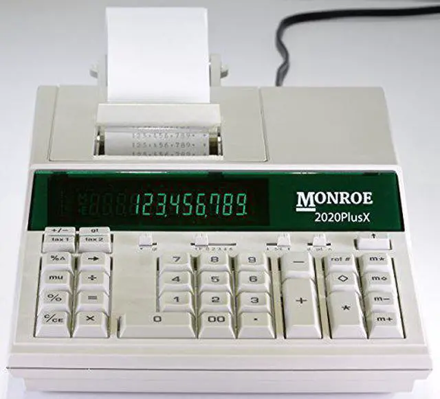 Alt view image 3 of 9 - Monroe MNE2020PLX Medium Duty Calculator, Ivory