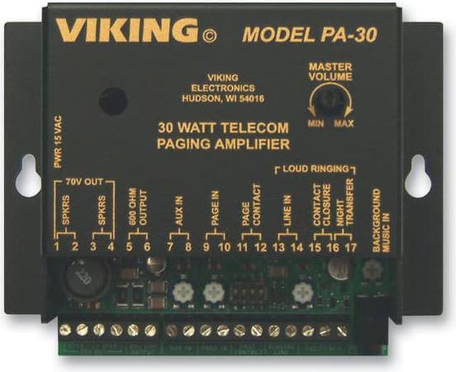 Alt view image 4 of 6 - Viking Electronics VK-PA-30 Viking 30 Watt Telecom Paging Amp